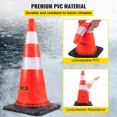 VEVOR Safety Cones Κώνοι κυκλοφορίας 8 x 30&quot; Πορτοκαλί ανακλαστικοί κώνοι δρόμου