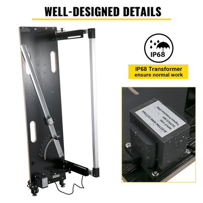 Μηχάνημα κοπής φελιζόλ VEVOR 42cm Μέγ. Πάχος κοπής Αφροκόφτης 127cm Μέγ. Μήκος κοπής Hot Wire Foam Cutter 0-90° Styrofoam Cutter Έξι καλώδια θέρμανσης με βάση για κοπή αφρού μαργαριταριού βαμβακιού