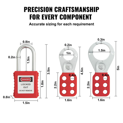 VEVOR Electrical Lockout Tagout Kit, 60 PCS Safety Lockout Tagout Station Περιλαμβάνει λουκέτα, Hasps, Tags, Nylon Ties, Expansion Kit και Lockout Station Board, για βιομηχανική, ηλεκτρική ενέργεια
