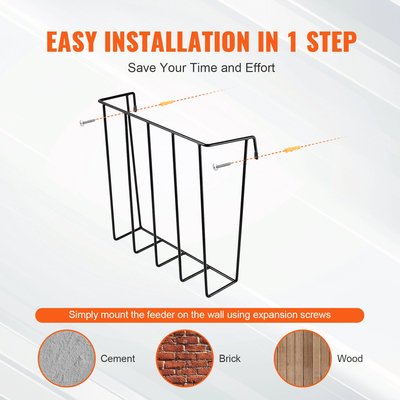 VEVOR Livestock Hay Feeder 2 Packs 24 Galllons Επιτοίχια σχάρα κατσίκας