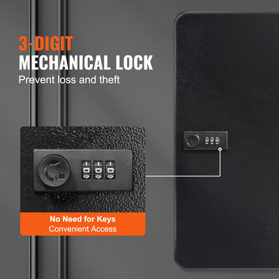 Χρηματοκιβώτιο κλειδιού VEVOR 48 κλειδιών με ρυθμιζόμενα ράφια κλειδαριάς και κλειδιών