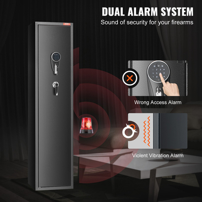 VEVOR 7-8 Rifles Gun Safe, Rifle Safe με ψηφιακό πληκτρολόγιο &amp; κλειδαριά, ντουλάπι αποθήκευσης όπλων για κυνηγετικά όπλα με ενσωματωμένο ντουλάπι αποθήκευσης, αφαιρούμενο ράφι αποθήκευσης για το σπίτι Long Gun και πιστόλια