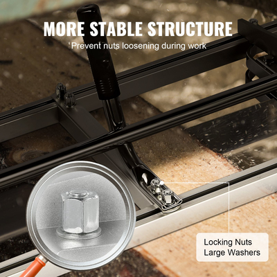 VEVOR Αλυσοπρίονο, Φορητό Πριονιστήριο 14&quot;-48&quot; Οδηγός Μπάρα, Μύλος σανίδας αλυσοπρίονου από γαλβανισμένο χάλυβα με πάχος κοπής 0,2&quot;-11,81&quot;, Πριονιστήριο εγκάρσιας κοπής ξύλου για οικοδόμους και ξυλουργούς