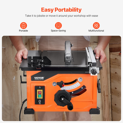 Επιτραπέζιο πριόνι VEVOR για εργοτάξιο 210 mm 1200W φορητό συμπαγές επιτραπέζιο πριόνι 4800 σ.α.λ.