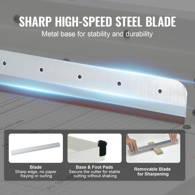 VEVOR Paper Cutter 17&quot; A3 Guillotine Paper Trimmer 400 Sheet Capacity Metal Base