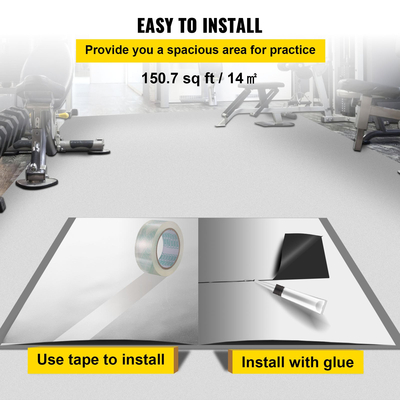 VEVOR Dance Floor, 6,6x23ft Dance Floor Roll, πάχος 0,06in PVC Vinyl Dance Floor, Μαύρο/Λευκό αναστρέψιμο φορητό πάτωμα χορού, αντιολισθητικό δάπεδο χορού, πίστα μπαλέτου για τζαζ, ποπ, λυρικό στυλ