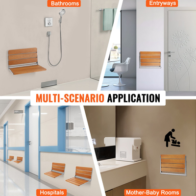 VEVOR Πτυσσόμενο κάθισμα ντους από τικ 20,9&#039;&#039; x 16&#039;&#039; Πάγκος ντους στον τοίχο 500 λίβρες