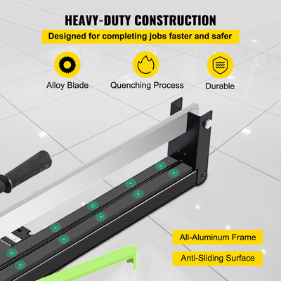 VEVOR 31 ιντσών μπλε χειροκίνητος κόφτης πλακιδίων με ακριβή τοποθέτηση λέιζερ και αντιολισθητική επιφάνεια από καουτσούκ με μονή ράγα &amp; βραχίονα Κατάλληλο για πορσελάνινα και κεραμικά πλακάκια δαπέδου
