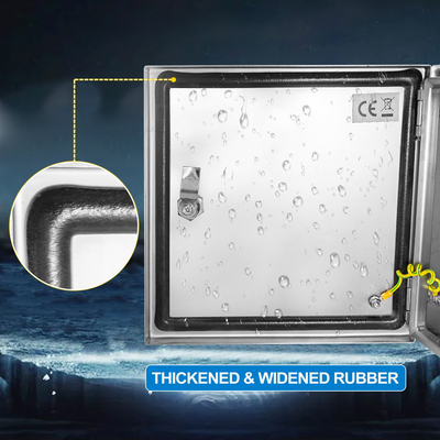 VEVOR NEMA περίβλημα από ανοξείδωτο ατσάλι, Ηλεκτρικό κουτί από χάλυβα NEMA 4X 12 x 12 x 8&#039;&#039;, αδιάβροχο και ανθεκτικό στη σκόνη IP66, Ηλεκτρικό κουτί σύνδεσης εξωτερικού/εσωτερικού χώρου, με πλάκα τοποθέτησης