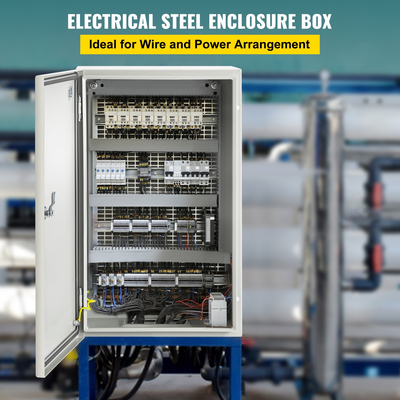 VEVOR NEMA Steel περίβλημα, 20 x 12 x 10&#039;&#039; NEMA 4X Steel Electrical Box, IP66 Waterproof &amp; Dustproof, Outdoor/Indoor Electrical Junction Box, με πλάκα τοποθέτησης