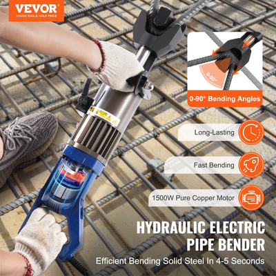 Ηλεκτρική υδραυλική ράβδος οπλισμού VEVOR 1500W έως 3/4 ίντσας #6 (6-20 mm)