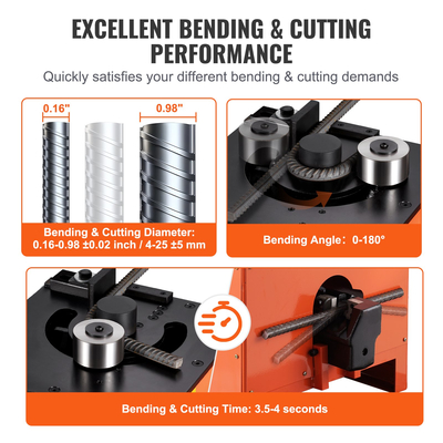 Ηλεκτρική ράβδος ράβδου VEVOR 2-σε-1 1700W 3 γωνία έως 1 ίντσα #8 (4-25 mm)