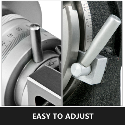 Περιστροφικό τραπέζι VEVOR 8 INCH/200 MM Οριζόντιο κάθετο περιστροφικό τραπέζι με 3 αυλακώσεις Περιστροφικό τραπέζι για φρέζα MT-3 Περιστροφικό τραπέζι για φρέζα 360 μοιρών Περιστροφικό τραπέζι ακριβείας για μέγγενη διάτρησης φρεζαρίσματος