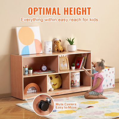 Ντουλάπι δίσκου ραφιών αποθήκευσης VEVOR 5 τμημάτων Cubby Storage 2-ράφι για το σχολείο στο σπίτι