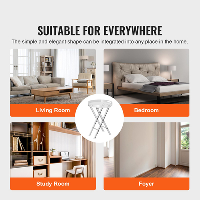 Ακρυλικό τραπέζι με πτυσσόμενο δίσκο VEVOR, Ακρυλικό ακρυλικό τραπέζι με πτυσσόμενο X πόδι, διαφανές ακρυλικό πλαϊνό τραπέζι για καφέ, ποτό, φαγητό, σνακ που χρησιμοποιείται σε σαλόνι, υπνοδωμάτιο και μελέτη