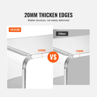 Τραπέζι κονσόλας VEVOR Acrylic, Clear Acrylic End Table, Transparent Acrylic side table 37,95x15x29,13 ιντσών, για Φουαγιέ, Σαλόνι, Τραπεζαρία