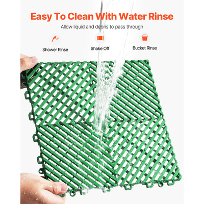 VEVOR Interlocking Drinage Mat Drainage Cushion 12&quot; x 12&quot; Αρθρωτό πλακάκι δαπέδου