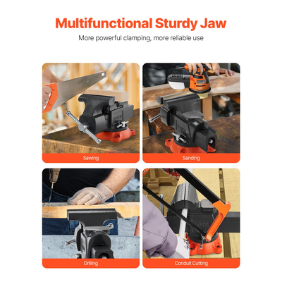 Βάση κλειδώματος με περιστρεφόμενη περιστρεφόμενη βάση από όλκιμο σίδηρο πολλαπλών χρήσεων VEVOR 5