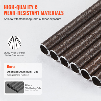 Κουδούνια VEVOR για Εξωτερικά 1270 mm Αλουμίνιο Μνημείο Βαθύς Τόνος Ανεμοδήγημα