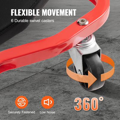 VEVOR 44 σε Mechanic Garage Creeper 300 lbs Capacity Automotive Rolling Creeper