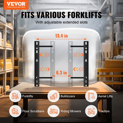 Κάθισμα VEVOR Universal Tracor, Κάθισμα χορτοκοπτικού με μικροδιακόπτη και τρύπες αποστράγγισης, 6,3-13,4 ιντσών Εκτεταμένη υποδοχή τρακτέρ κάθισμα για εκσκαφέα φορτωτή τρακτέρ