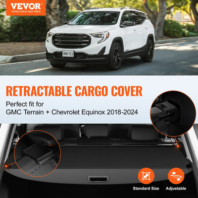 Ανασυρόμενο κάλυμμα φορτίου VEVOR για GMC Terrain + Chevrolet Equinox 2018-2024