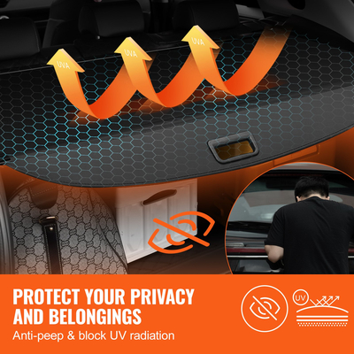 Ανασυρόμενο κάλυμμα φορτίου VEVOR για GMC Terrain + Chevrolet Equinox 2018-2024