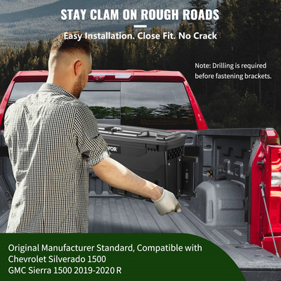 VEVOR Truck Bed Storage Tool Box 2019-20 Chevrolet Silverado 1500 Αριστερά+Δεξιά