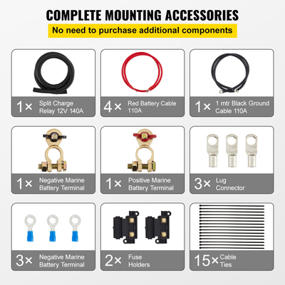 Διαχωρισμένη εξάρτηση ρελέ φόρτισης, 2αυτόματη διπλή εξάρτηση απομονωτών μπαταριών με τον ρελέ αίσθησης τάσης 140συμβατή με το εργαστήριο σκαφών φορτηγών αυτοκινήτων φορτηγών τροχόσπιτων