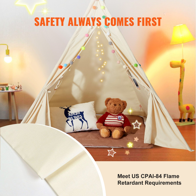 VEVOR Kids Play Tent Teepee Tent για νήπια 1-5 ετών Σκηνή με μπάλες ματ