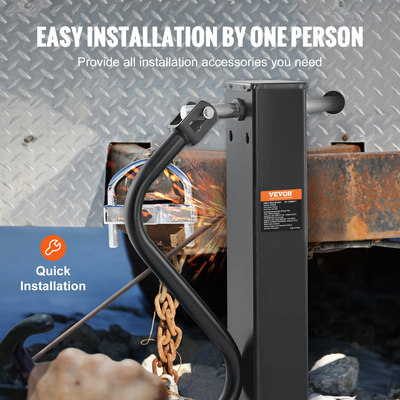 VEVOR Jack Trailer, Trailer Tongue Jack Welding-on 12000 lb Weight Capacity, Trailer Jack Stand με λαβή για ανύψωση RV Trailer, Horse Trailer, Utility Trailer, Yacht Trailer