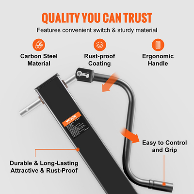 VEVOR Jack Trailer, Trailer Tongue Jack Welding-on 12000 lb Weight Capacity, Trailer Jack Stand με λαβή για ανύψωση RV Trailer, Horse Trailer, Utility Trailer, Yacht Trailer