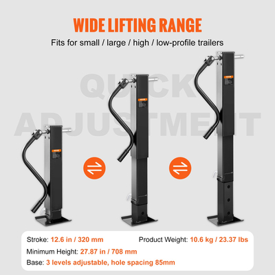 VEVOR Jack Trailer, Trailer Tongue Jack Welding-on 12000 lb Weight Capacity, Trailer Jack Stand με λαβή για ανύψωση RV Trailer, Horse Trailer, Utility Trailer, Yacht Trailer