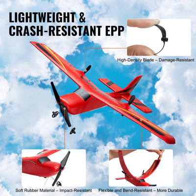 VEVOR RC Airplane EPP Foam RC Plane Toy με τηλεχειριστήριο 2,4 GHz 2 μπαταρίες