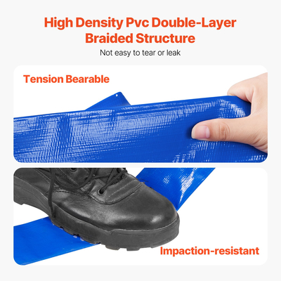 Πλήρες εξαρτήματα εύκαμπτου σωλήνα VEVOR Backwash 3 in x 50 ft μπλε