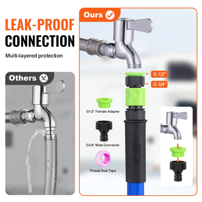 VEVOR 15 ft Θερμαινόμενος σωλήνας νερού για RV -45℉ Αντιψυκτικός θερμαινόμενος σωλήνας πόσιμου νερού