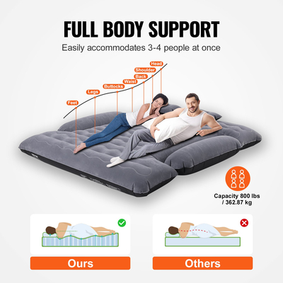 Φουσκωτό φορτηγό στρώμα αυτοκινήτου αέρα κρεβατιού 6-6,5 ποδιών πλήρους μεγέθους κοντό κρεβάτι Φουσκωτό με στολή για κάμπινγκ αντλίας