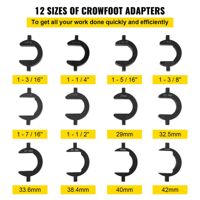 Σετ εργαλείων τοποθέτησης αφαίρεσης εσωτερικής ράβδου VEVOR 13 τμχ 12 SAE &amp; Metric Adapters