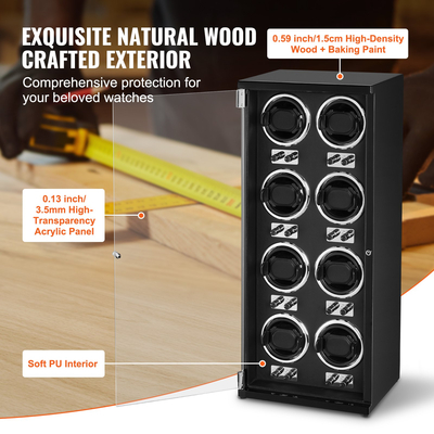 Περιέλιξη ρολογιού VEVOR για 8 αυτόματα ρολόγια με 8 αθόρυβα ιαπωνικά μοτέρ Mabuchi
