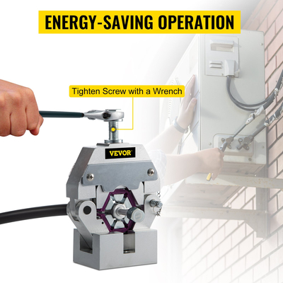 VEVOR 71550 Portable Manual Hydraulic Pipe Pipe Hose Crimping Tool and Repaire Crimper Tools Χειροκίνητα Λειτουργία A/C Hose Crimper Tool Kit Ανθεκτικό με 4 μήτρες για κλιματιστικό αυτοκινήτου