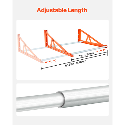 Επίτοιχη βάση ελαστικών 31&quot;-56&quot; Ρυθμιζόμενη σχάρα ελαστικών Q235 Steel Tire Storage Rack