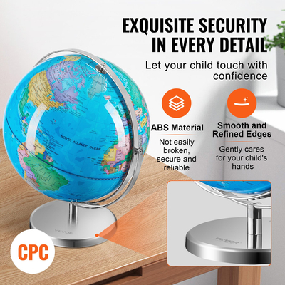 VEVOR Illuminated World Globe with Stand Educational 13in/330,2mm Constellation (Γλώσσα χάρτη: Αγγλικά)