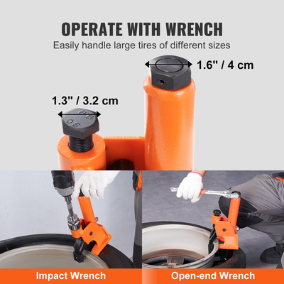 VEVOR Χειροκίνητο Tire Bead Breaker, Εργαλείο αλλαγής ελαστικών 96,5-106,7 mm με ελαστικό μαξιλαράκι, Protect Hubs από κράμα αλουμινίου, Εργαλείο επισκευής ελαστικών εύκολης λειτουργίας για ATV/UTV, τρακτέρ, φορτηγά, αυτοκίνητα, ελαστικά βαρέως τύπου