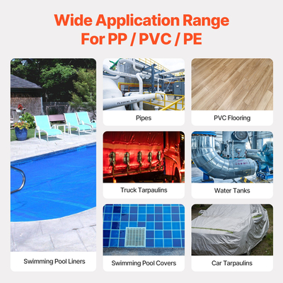 VEVOR Hot Air Plastic Welder 1600W PVC TPO Vinyl Heat Gun Torch &amp; 7 Accessories