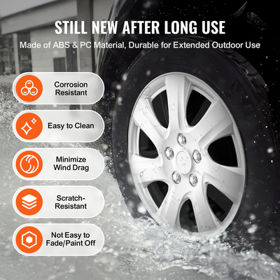 VEVOR 16&quot; Κάλυμμα τροχού Hubcaps Σετ 4 στιβαρών καπακιών για όλες τις καιρικές συνθήκες