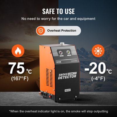 Ανιχνευτής διαρροής μηχανήματος καπνού αυτοκινήτου VEVOR Ελεγκτής διαρροής καπνού καυσίμου EVAP