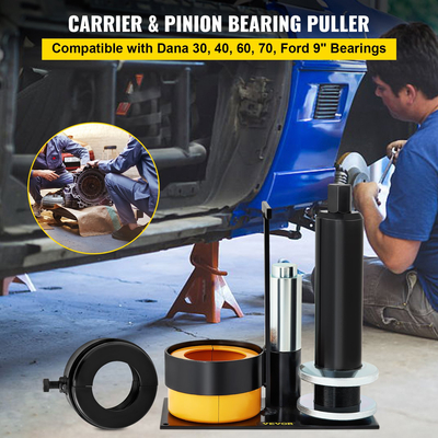 VEVOR Carrier &amp; Pinion Bearing Puller, Συμβατό με Dana 30, 40, 60, 70, Ford 9\&quot; Bearings, Pinion Puller Tool with 2 Clamshells, 45# Steel Clamshell Carrier Bearing Puller for Auto Repair