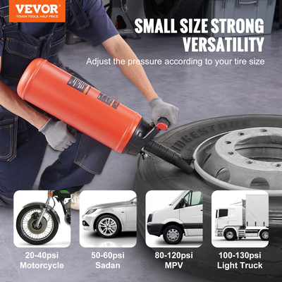 VEVOR Tire Bead Blaster, 150 PSI, φορητό 2,4 Gal/9 L Air Bead Seat, φορητό εργαλείο φουσκώματος, 87-116 PSI για επισκευές ελαστικών φορτηγών, ATV, Αυτοκινήτων και Τρακτέρ