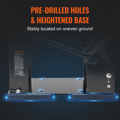 Βάση τροχού VEVOR μοτοσικλέτας, 816,5 kg Χωρητικότητα βάσης τροχού, βαρέως τύπου μεταλλικό στήριγμα μπροστινού τροχού μοτοσυκλέτας με 3 ρυθμιζόμενες οπές, Για μοτοσικλέτες εκτός δρόμου 381-533,4 mm, τυπικές μοτοσυκλέτες