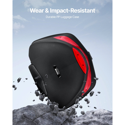 VEVOR 48L Top Case Μοτοσικλέτας Universal Ουρά μοτοσικλέτας με Ανακλαστικό Πάνελ